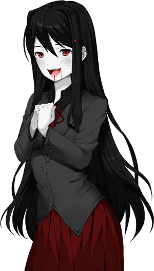 Transparent Vampire Girl Png - Doki Doki Literature Club Yuri Suicide, Png Download PNG image with transparent background