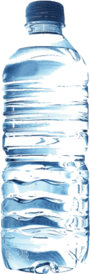 Transparent Water Bottle Distorted Design PNG image with transparent background
