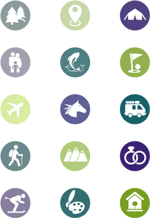 Travel_and_ Adventure_ Icons_ Set PNG Image