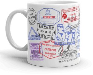 Passport Stamp Travel Mug, HD Png Download PNG with transparent background