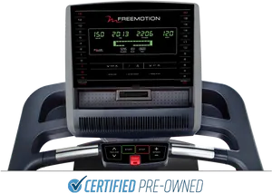 Treadmill Console Display Freemotion PNG Image