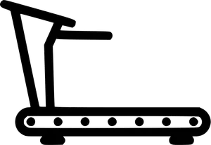 Treadmill Silhouette Outline PNG Image