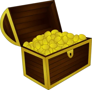 Treasure Chest Fullof Gold Coins PNG Image