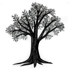 Tree Black And White B PNG Image