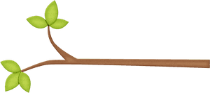 Tree Branchwith Green Leaves PNG image with transparent background