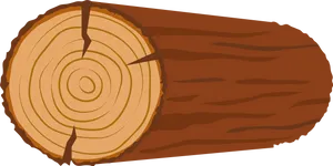 Tree Log Cross Section Illustration PNG Image