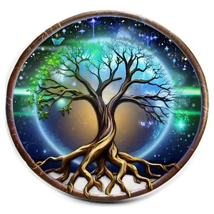 Tree Of Life In Galaxy Theme Png Cid PNG Image