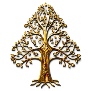 Tree Of Life In Golden Hue Png 50 PNG Image