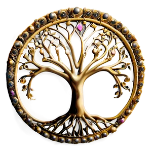 Tree Of Life In Golden Hue Png Egk73 PNG Image