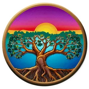 Tree Of Life In Sunset Colors Png 80 PNG Image