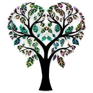 Tree Of Life With Heart Leaves Png Lld22 PNG Image