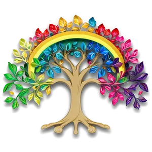 Tree Of Life With Rainbow Leaves Png 78 PNG Image