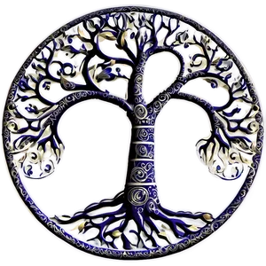 Tree Of Life With Swirling Branches Png Chq54 PNG Image