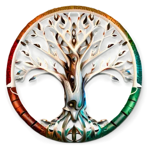 Tree Of Life With Tribal Marks Png Kwe51 PNG Image