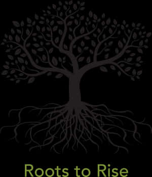 Tree Silhouette Rootsto Rise PNG image with transparent background