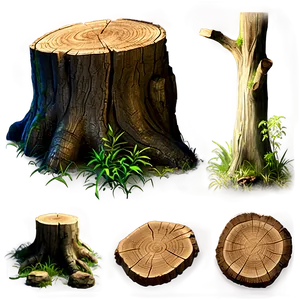 Tree Stump Isolated Png Cwr PNG Image