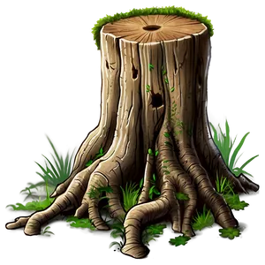 Tree Stump With Roots Png Btr32 PNG Image