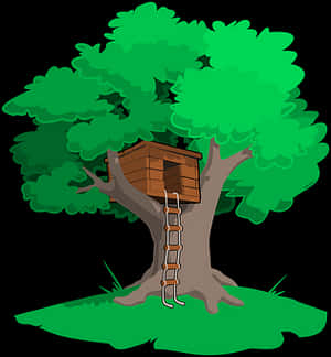 Treehouse Vector Illustration PNG with transparent background
