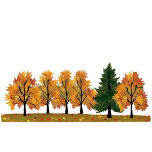 Treeline With Falling Leaves Png 06282024 PNG Image