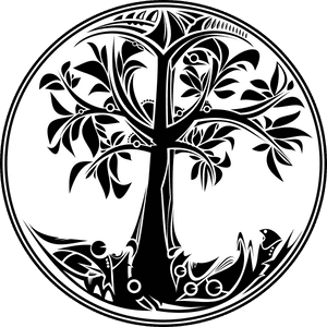 Treeof Life Silhouette Art PNG image with transparent background