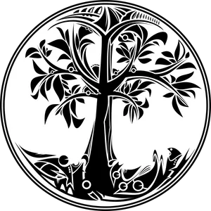 Treeof Life Silhouette Art PNG Image