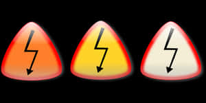 Triangular Hazard Signs With Lightning PNG with transparent background