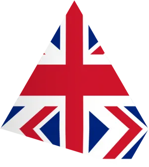 Triangular Union Jack Design PNG Image