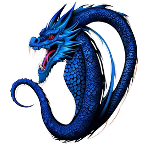 Tribal Blue Dragon Tattoo Png 06252024 PNG Image