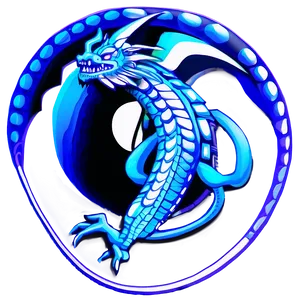 Tribal Blue Dragon Tattoo Png Ohy PNG Image