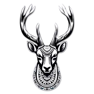 Tribal Buck Tattoo Png 06252024 PNG Image