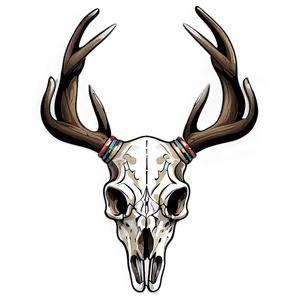 Tribal Deer Skull Drawing Png Mer PNG Image