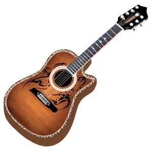 Tribal Design Acoustic Guitar Png 79 PNG Image