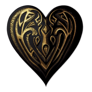 Tribal Heart Tattoo Design PNG 06202024 PNG
