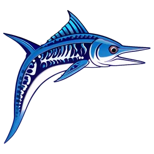 Tribal Marlin Design Png Ulv64 PNG Image