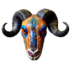 Tribal Ram Head Tattoo Png 7 PNG Image