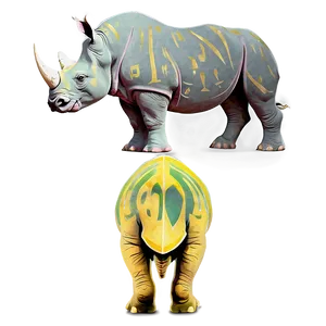 Tribal Rhino Tattoo Design Png 40 PNG Image