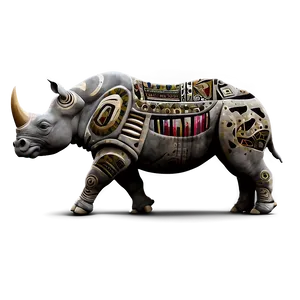 Tribal Rhino Tattoo Design Png Igl PNG Image