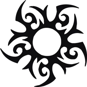 Tribal Sun Design Transparent Background PNG Image