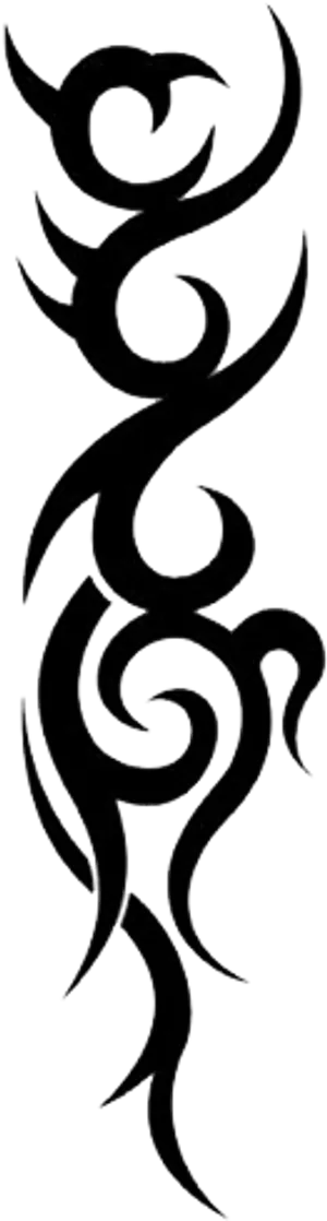 Tribal Tattoo Design Vertical PNG Image