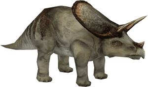 Triceratops Model Jurassic Park PNG image with transparent background