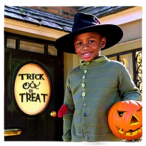 Trick Or Treat Doorstep Surprise Png Lmx58 PNG Image