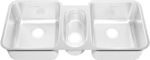 Prevoir Stainless Steel Undermount 41 Inch By 18 3/4 - 3 Bowl Kitchen Sink, HD Png Download PNG with transparent background