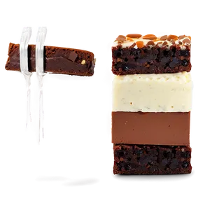 Triple Layer Brownie Png 06122024 PNG Image