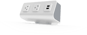 Personal Desktop Power Outlets With Usb Outlets, White - Electronics, HD Png Download PNG image with transparent background