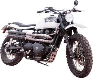 Triumph Scrambler Motorcycle PNG Image