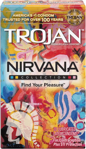 Trojan Nirvana Collection Condom Package PNG Image