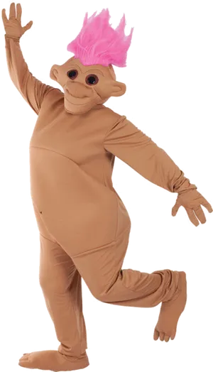 Troll Doll Costume Dancing PNG Image