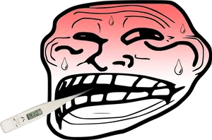 Troll Face Fever Thermometer PNG Image