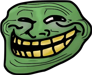 Trollface Meme Classic Expression PNG Image