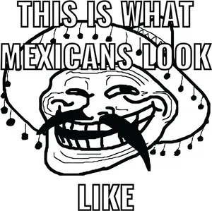 Trollface Mexican Stereotype Meme PNG Image